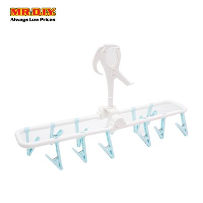 (MR.DIY) Portable 12 Clips Clothes Hanger