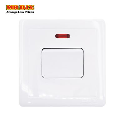 (MR.DIY) White Wall 20A 1 Gang Switch