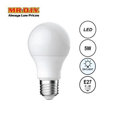 (MR.DIY) LED A60 Bulb Daylight E27 (5W)