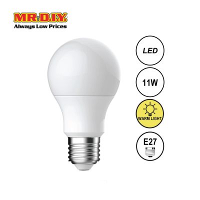 (MR.DIY) LED A60 E27 Bulb Warm White With SIRIM (11W)