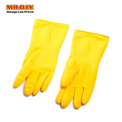 FRAMS Natural Latex Rubber Gloves- Yellow