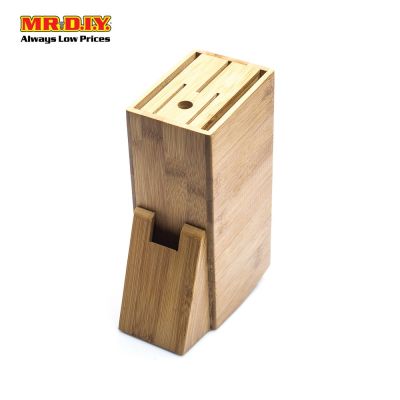 (MR.DIY) Bamboo Knife Holder Stand Storage (1pc)