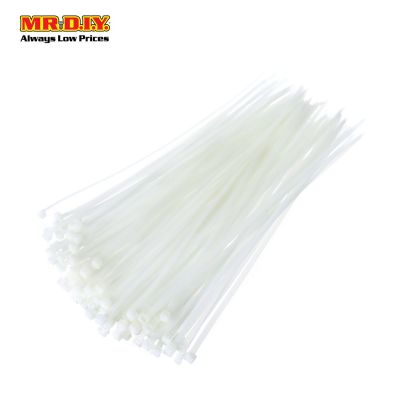 (MR.DIY) White Cable Ties (5mm x 30cm) 100pcs