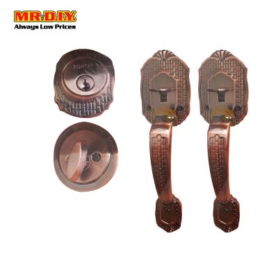 FIGHTER Solid Brass Handle Entrance Lockset