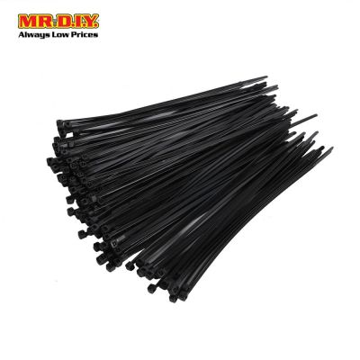 TACTIX Black Cable Ties (3.6mm x 20cm) 100pcs