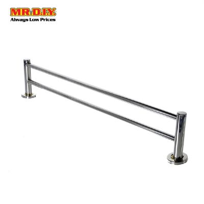 (MR.DIY) Bathroom Double Pole Stainless Steel Towel Rack (80cm)