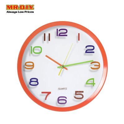 QUARTZ Face Round Wall Clock 13&quot;