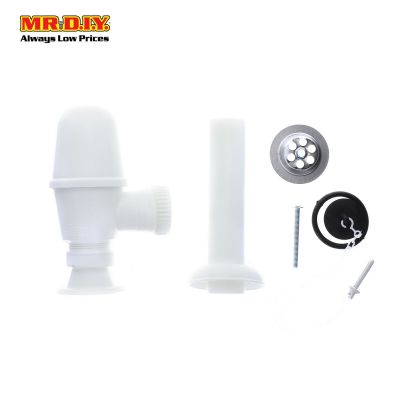 PVC Basin Bottle Trap With Stainless Steel Top Set