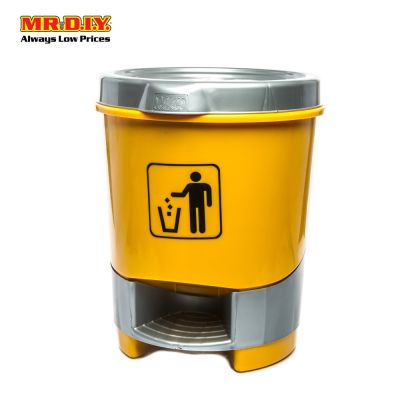 (MR.DIY) RAYACO Plastic Pedal Step Round Garbage Trash Bin (37cm x 46cm x 39.5cm)