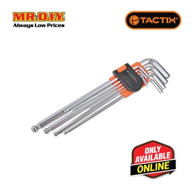 TACTIX Hex Key Extra Long (9 pieces)