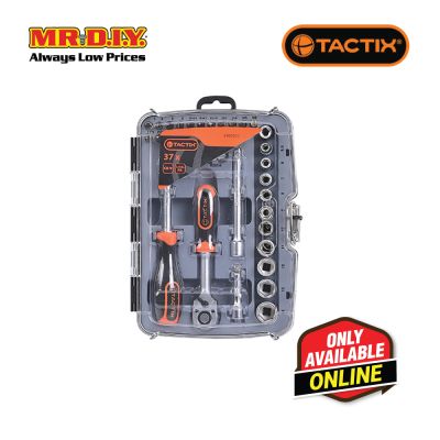 TACTIX Dr Socket Set (37 pieces x 1/4 Inch)