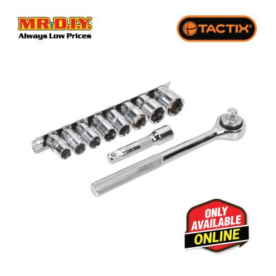 TACTIX Socket Set (10 pieces x 3/8 Inch)