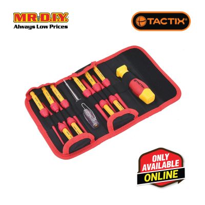 TACTIX Insulated Changeable Screwdriver Set (12 pieces)